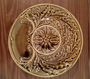 Gien Frankreich – 6 Artischocken Platten - Teller Majolika Braun 1960er - 1970er - Bild 1 von 5