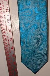 Isaak Mizrahi Seidenkrawatte New York Herren Blau Paisley - Bild 1 von 6