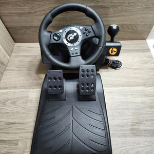 Sony PlayStation 2 & 3 Logitech Driving Force Pro Force Steering Wheel + Pedals - Picture 1 of 11