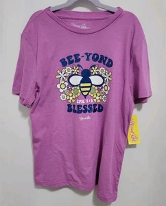 Classic Purple Blessed Girl Kids T-Shirt, Size L, New With Tags - Picture 1 of 3