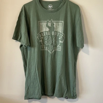David Ortiz #34 Boston Red Sox Final Season 47 Brand MLB TShirt Size Large - Image 1 of 2