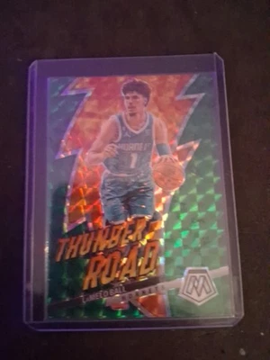 2022-23 Panini Mosaic - Thunder Road LaMelo Ball #16 Green Mosaic Prizm - Image 1 of 2