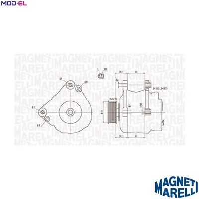 ALTERNATOR 063731818010 FOR VW SEAT AUDI BSF/BSE/CCSA/CMXA 1.6L 4cyl GOLF VI - Image 1 of 4