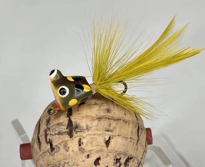 Señuelo vintage WEBER Fly-Rod “Frog Popper”, pequeño popper, casi como nuevo. Difícil de encontrar Fly Foto 1 de 4
