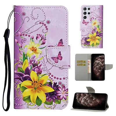 Funda tipo billetera a prueba de golpes con soporte de cuero abatible para Samsung A13 A53 A14 5G A54 Foto 1 de 4