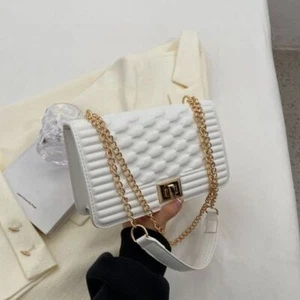 Mujer Bolso de Mano Dama Bolso de Hombro Bandolera Cadena Cuero Cartera de Lujo Moda L - Imagen 1 de 18
