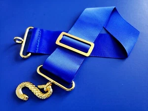 ESTENSIONE CINTURA GREMBIULE PER GREMBIULI MASSONICI BLU/ORO **VENDITORE USA** - Foto 1 di 6