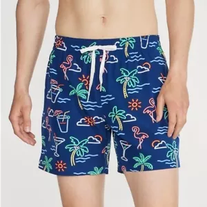 Chubbies Swim Trunks Men’s Size M Flamingo Cocktails Beach Resort Vacation Pool - Picture 1 of 7