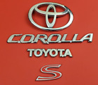 TOYOTA COROLLA S REAR TRUNK LID EMBLEM SET OEM 03 04 05 06 07 08 #J02 Toyota Corolla