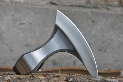 Handmade High Carbon Steel Viking Tactical Hatchet Axe Head - Axe Head & Sheath - Image 1 of 3