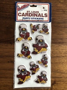 Vintage 1980s St Louis Cardinals Huddles Puffy Stickers 1983 In Original Pack - Picture 1 of 2