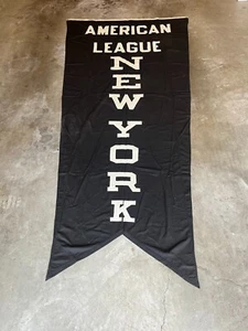 Vintage New York Yankees American League Banner Hung from Warwick Hotel Philly - Picture 1 of 1