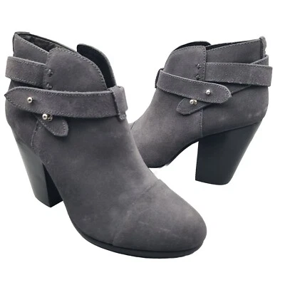 Rag & Bone Harrow Dark Grey Suede Booties Ankle Boots EU Size 38 US Size 7.5 - Image 1 of 4