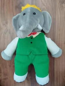 Vintage 1988 Babar the elephant plush toy Large 16 Inches Gund Retro Memories - Picture 1 of 9