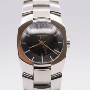 CHAUMET QUARZ DAMEN UHR 30MM STAHL MIT STAHL BAND SCHÖNER ZUSTAND ARMBANDUHR - Bild 1 von 11