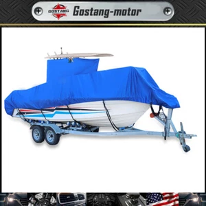 Blue Heavy Duty Center Console T-Top Boat Cover 420D 20-22FT 22-24FT - Bild 1 von 10
