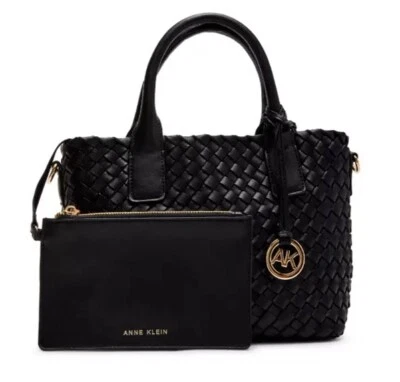 Bolsos de Mano Mujer Anne Klein Pequeño Convertible Tejido Bolso con Bolsa Foto 1 de 4