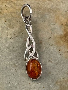 BALTISCHER BERNSTEIN ANHÄNGER Made in Poland 925 STERLING SILBER KOSTENLOSER SCHNELLER VERSAND!! - Bild 1 von 11