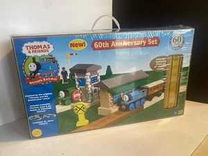 Thomas & Friends 60th Anniversary Set NIP Sealed Gold Train Wooden Train Tracks - Picture 1 of 4