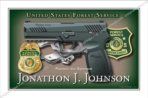 Polizia, Stati Uniti, Foresta, Service.ranger,law,enforcement,pensionamento,badge,regalo - Foto 1 di 2