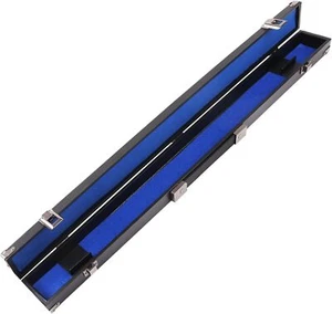 1x1 Hard Billiard Pool Cue Hard Box. 1/2 Cue Case for 1 Butts/1 ShaftsOpen - BLU