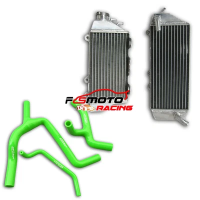 Radiador de aluminio + manguera en Y verde para Kawasaki KX450F KXF450 KXF 450 2009-2015 2010 Foto 1 de 4