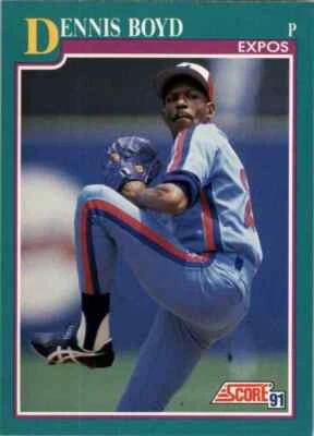 1991 Score MLB Dennis Boyd #202 - Image 1 of 2