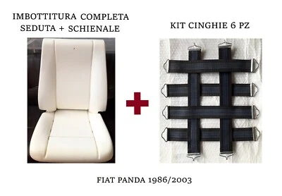IMBOTTITURA COMPLETA SEDUTA+SCHIENALE+KIT CINGHIE 6 PZ PER FIAT PANDA 1986/2003 - Image 1 of 4