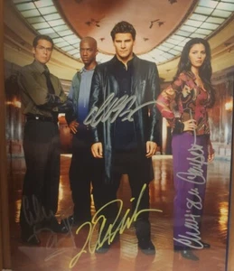 Angel Cast 8x10 Autogramm Foto David Boreanaz Charisma Carpenter A. Denisof COA - Bild 1 von 6