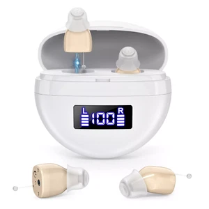 1 Pair Of Digital Hearing Aid Severe Loss Rechargeable Invisible ITE Ear Aids - Picture 1 of 11