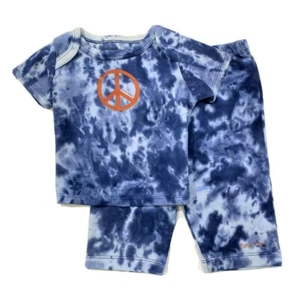 CALVIN KLEIN BOYS OUTFIT - CORBATA TYE PEACE TALLA 3 6 MESES - JUEGO DE PANTALONES CORTOS CAMISA AZUL 2 - Imagen 1 de 1