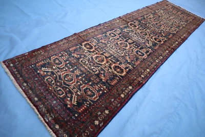 2x8 Antique Afghan Runner Rug - Tribal Wool Rug - Floral Mihrab Design - Rare. - Image 1 of 4