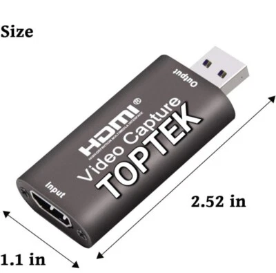 1080P Full HD Audio Video Capture Card 4K HDMI to USB 2.0 Video Capture Device U - Image 1 of 4