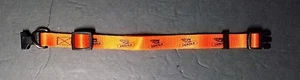 Orange Dog Collar 14" - 20" Logo Clip Buckle Lead Line Loop Tough Nylon - Picture 1 of 7