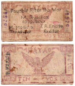1942 Philippine Province of Apayao Currency 10 Centavo S103 Only 8k Ever Printed - Picture 1 of 4