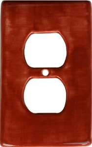 Placa de interruptor de terracota con salida de placa de pared de cerámica mexicana - Imagen 1 de 1