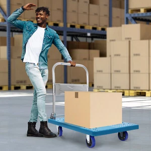 300 kg/661.39lbs Faltbar Wagen Plattform Handwagen Platzsparend Hand-Schubwagen - Bild 1 von 24