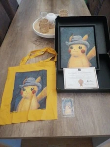 Pokémon Pikachu Van Gogh Canvas |+bag And Promo Card Van Gogh Museum New - Bild 1 von 20