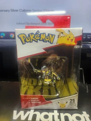 Pokemon - 25th Anniversary Silver Chrome Cubone - Series 1 Figure - Image 1 of 4