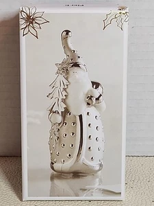 Figura Pier 1 SANTA Cerámica y Color Plata 4 1/4" Alto Pere Noel - Imagen 1 de 4