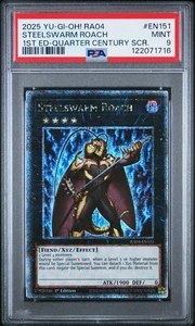 2025 YU GI OH RA04 EN151 Steel Swarm Roach 1st Edi QC SCR PSA 9 5603 - Picture 1 of 2