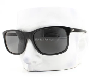 Gafas de sol Ralph Lauren RL 8142 5001/87 pulidas negras grises tintadas con estuche - Imagen 1 de 8