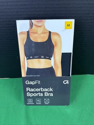 Sujetador deportivo GapFit para mujer 4 vías elástico que absorbe la humedad espalda deportiva talla M negro Foto 1 de 2