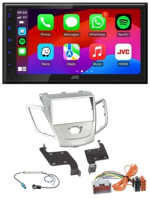 JVC Bluetooth 2DIN MP3 DAB USB Autoradio für Ford Fiesta 08-10 silber - Bild 1 von 4