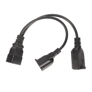 IEC320 C14 To 5 15R 5 20R Cord Male To Female 1 In 2 Out Y Split Power Cable CB - Afbeelding 1 van 22