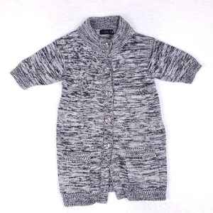 The Limited grau Wollmischung Kurzarm Cardigan Pullover Medium weich Grunge - Bild 1 von 9