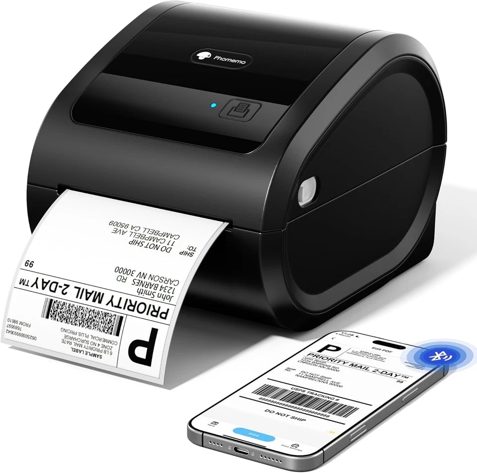 Etikettendrucker Bluetooth D520BT Thermodrucker für Paketartikel DHL GLS Hermes - Bild 1 von 4