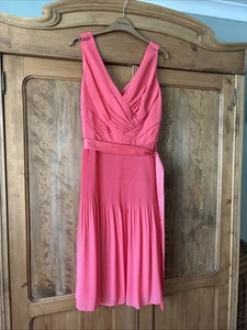 Coral Coloured Party, Wedding Or Cocktail Dress. Size 14. Monsoon. Never Worn. - Picture 1 of 5