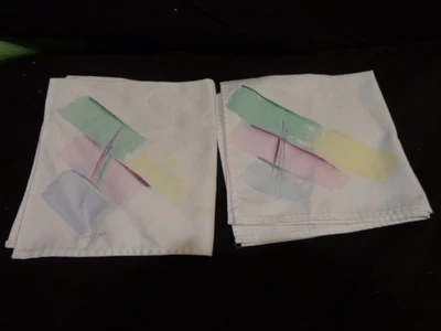 2 MCM Alexander Calder Acuarela Tela Servilleta Abstracta Pintada a Mano Foto 1 de 4