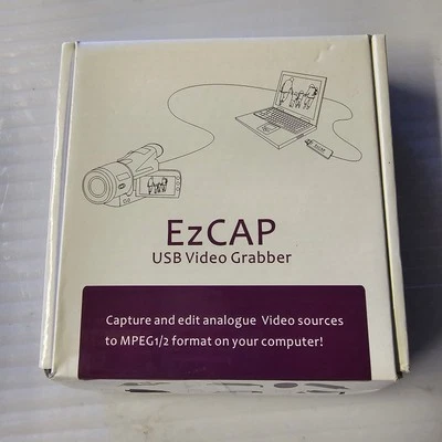 Ezcap USB 2.0 Video Capture Card,VHS,V8,Hi8,8MM,Old Videotape,Camcorder to PC - Image 1 of 4